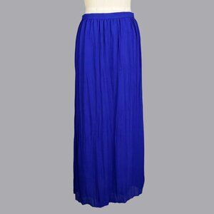 CYNTHIA STEFFE ROYAL BLUE CRINKLE MAXI SKIRT